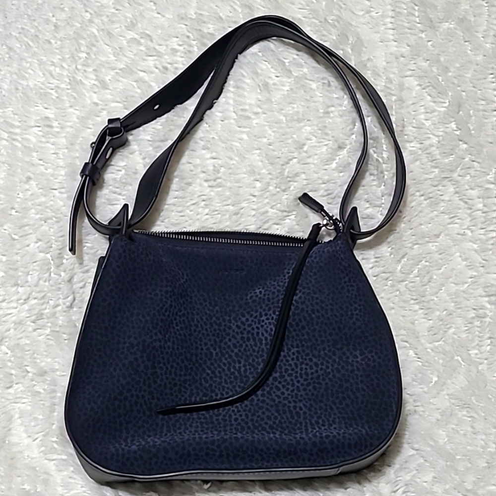 All Saints Crossbody Bag in Black and Blue